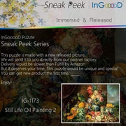 Ingooood-Jigsaw Puzzle 1000 Pieces-Sneak Peek Series- Still Life Oil Painting 2_IG-1173 Entertainment Toys for Graduation or Birthday Gift Home Decor - Ingooood