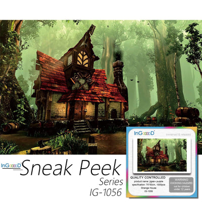 Ingooood-Jigsaw Puzzle 1000 Pieces-Sneak Peek Series-Strange House_IG-1056 Entertainment Toys for Adult Special Graduation or Birthday Gift Home Decor - Ingooood
