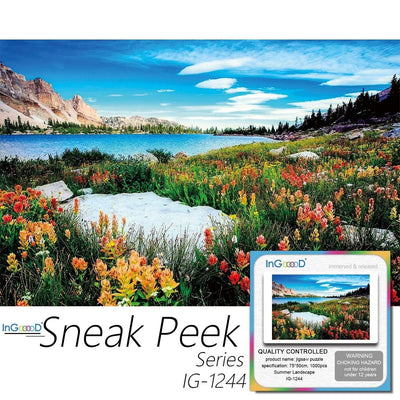 Ingooood-Jigsaw Puzzle 1000 Pieces-Sneak Peek Series-Summer Landscape_IG-1244 Entertainment Toys for Adult Special Graduation or Birthday Gift Home Decor - Ingooood