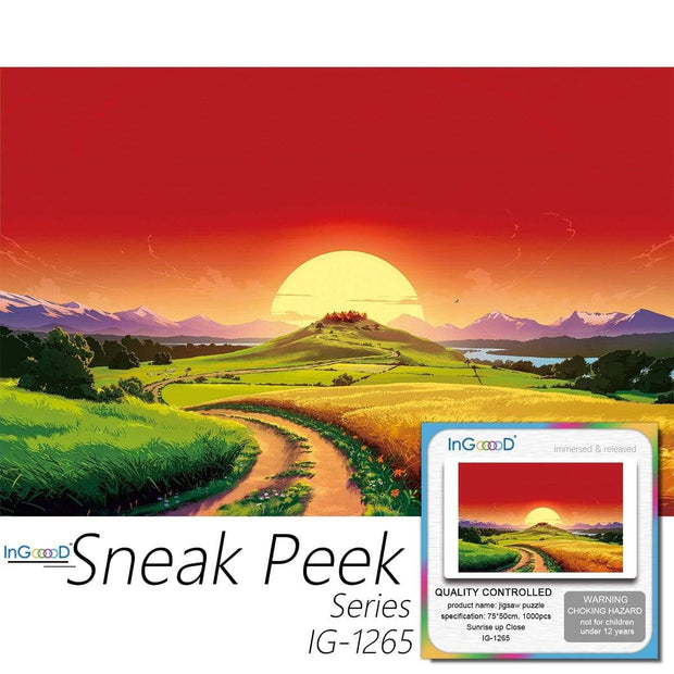 Ingooood-Jigsaw Puzzle 1000 Pieces-Sneak Peek Series-Sunrise up Close_IG-1265 Entertainment Toys for Adult Special Graduation or Birthday Gift Home Decor - Ingooood