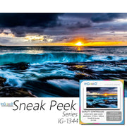 Ingooood-Jigsaw Puzzle 1000 Pieces-Sneak Peek Series-Sunset by The sea_IG-1344 Entertainment Toys for Adult Special Graduation or Birthday Gift Home Decor - Ingooood