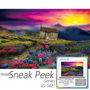 Ingooood-Jigsaw Puzzle 1000 Pieces-Sneak Peek Series-Sunset Cabin_IG-1421 Entertainment Toys for Adult Special Graduation or Birthday Gift Home Decor - Ingooood