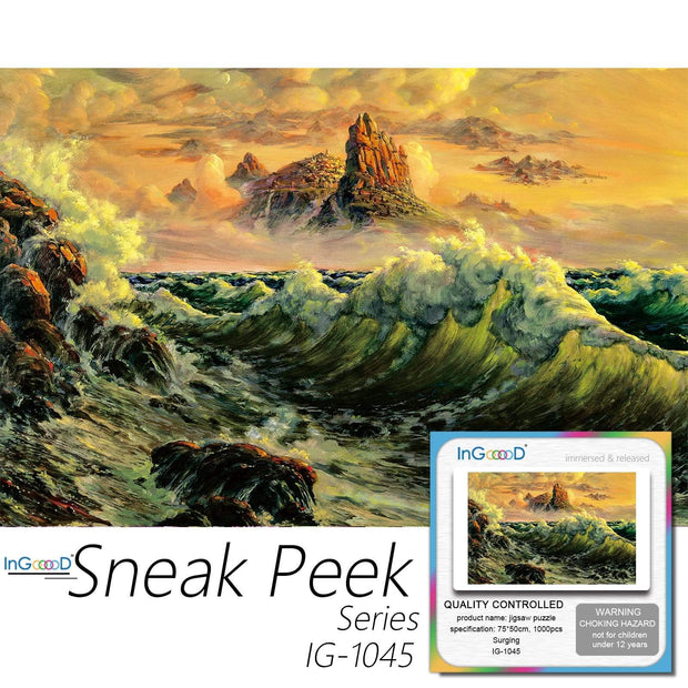 Ingooood-Jigsaw Puzzle 1000 Pieces-Sneak Peek Series-Surging_IG-1045 Entertainment Toys for Adult Special Graduation or Birthday Gift Home Decor - Ingooood