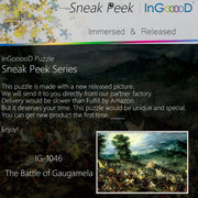 Ingooood-Jigsaw Puzzle 1000 Pieces-Sneak Peek Series-The Battle of Gaugamela_IG-1046 Entertainment Toys for Adult Special Graduation or Birthday Gift Home Decor - Ingooood