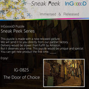 Ingooood- Jigsaw Puzzle 1000 Pieces- Sneak Peek Series-The Door of Choice_IG-0825 tertainment Toys for Adult Graduation or Birthday Gift Home Decor - Ingooood