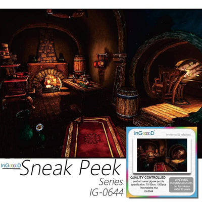Ingooood- Jigsaw Puzzle 1000 Pieces- Sneak Peek Series-The Hobbit's Hut_IG-0644 Entertainment Toys for Adult Graduation or Birthday Gift Home Decor - Ingooood