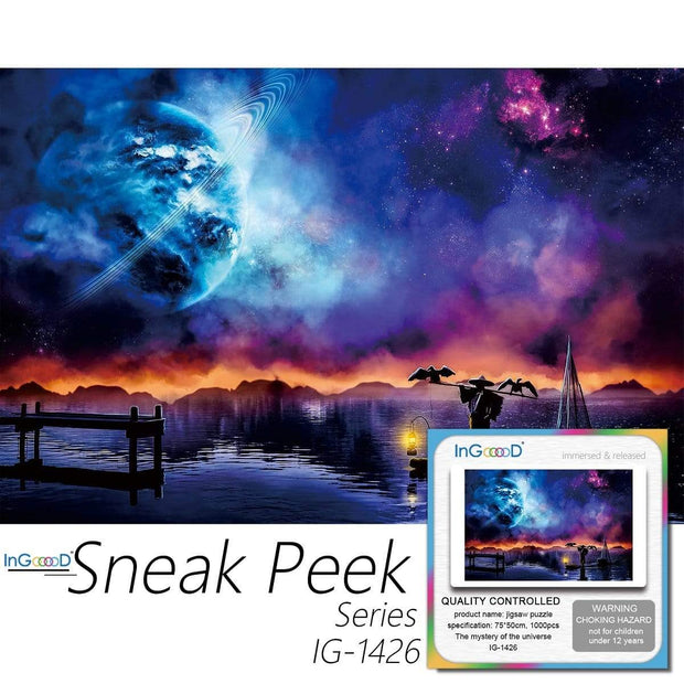 Ingooood-Jigsaw Puzzle 1000 Pieces-Sneak Peek Series-The Mystery of The Universe_IG-1426 Entertainment Toys for Adult Special Graduation or Birthday Gift Home Decor - Ingooood