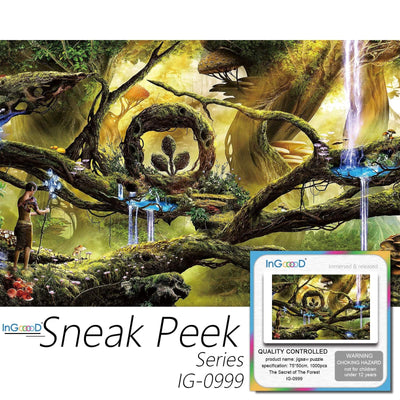 Ingooood-Jigsaw Puzzle 1000 Pieces-Sneak Peek Series-The Secret of The Forest_IG-0999 Entertainment Toys for Graduation or Birthday Gift Home Decor - Ingooood