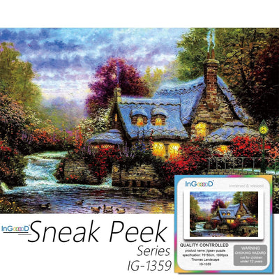 Ingooood-Jigsaw Puzzle 1000 Pieces-Sneak Peek Series-Thomas Landscape_IG-1359 Entertainment Toys for Adult Special Graduation or Birthday Gift Home Decor - Ingooood
