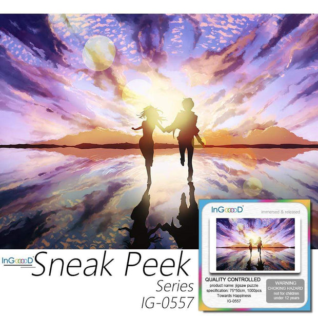 Ingooood- Jigsaw Puzzle 1000 Pieces- Sneak Peek Series- Towards Happiness_IG-0557 Entertainment Toys for Graduation or Birthday Gift Home Decor - Ingooood