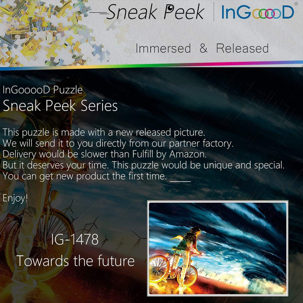 Ingooood-Jigsaw Puzzle 1000 Pieces-Sneak Peek Series-Towards the future_IG-1478 Entertainment Toys for Adult Graduation or Birthday Gift Home Decor - Ingooood