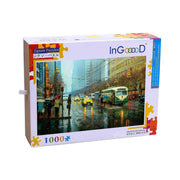 Ingooood-Jigsaw Puzzle 1000 Pieces-Sneak Peek Series-Tram in the rain_IG-1535 Entertainment Toys for Adult Graduation or Birthday Gift Home Decor - Ingooood