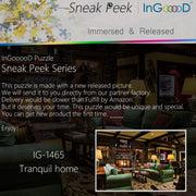 Ingooood-Jigsaw Puzzle 1000 Pieces-Sneak Peek Series-Tranquil home_IG-1465 Entertainment Toys for Adult Graduation or Birthday Gift Home Decor - Ingooood