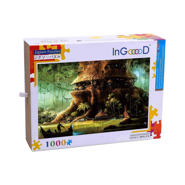 Ingooood-Jigsaw Puzzle 1000 Pieces-Sneak Peek Series-Tree house tribe_IG-1590 Entertainment Toys for Adult Graduation or Birthday Gift Home Decor - Ingooood_US