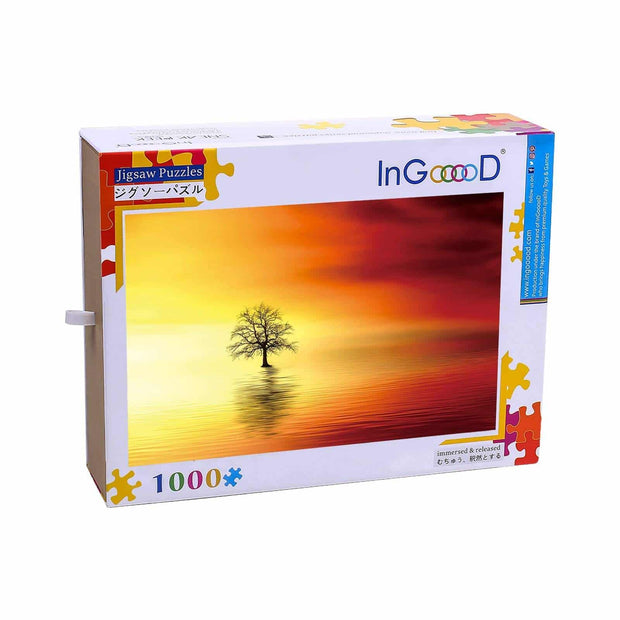 Ingooood-Jigsaw Puzzle 1000 Pieces-Sneak Peek Series-Tree in the sunset_IG-1529 Entertainment Toys for Adult Graduation or Birthday Gift Home Decor - Ingooood
