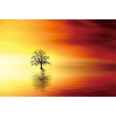 Ingooood-Jigsaw Puzzle 1000 Pieces-Sneak Peek Series-Tree in the sunset_IG-1529 Entertainment Toys for Adult Graduation or Birthday Gift Home Decor - Ingooood