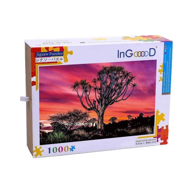 Ingooood-Jigsaw Puzzle 1000 Pieces-Sneak Peek Series-Trees at dusk_IG-1578 Entertainment Toys for Adult Graduation or Birthday Gift Home Decor - Ingooood_US