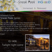 Ingooood-Jigsaw Puzzle 1000 Pieces-Sneak Peek Series-Twilight Night Scene_IG-1406 Entertainment Toys for Adult Special Graduation or Birthday Gift Home Decor - Ingooood