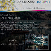Ingooood-Jigsaw Puzzle 1000 Pieces-Sneak Peek Series-Under The Snow Mountain_IG-0972 Entertainment Toys for Graduation or Birthday Gift Home Decor - Ingooood