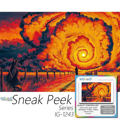 Ingooood-Jigsaw Puzzle 1000 Pieces-Sneak Peek Series-Unknown Front_IG-1243 Entertainment Toys for Adult Special Graduation or Birthday Gift Home Decor - Ingooood