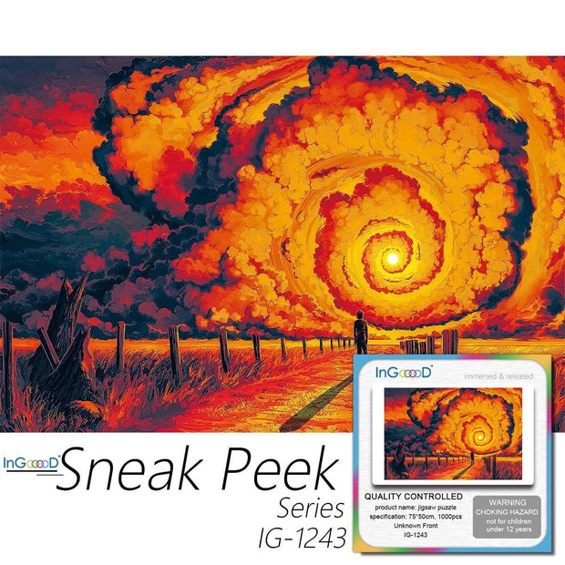 Ingooood-Jigsaw Puzzle 1000 Pieces-Sneak Peek Series-Unknown Front_IG-1243 Entertainment Toys for Adult Special Graduation or Birthday Gift Home Decor - Ingooood