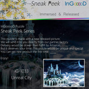 Ingooood-Jigsaw Puzzle 1000 Pieces-Sneak Peek Series-Unreal City_IG-1033 Entertainment Toys for Adult Special Graduation or Birthday Gift Home Decor - Ingooood