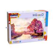 Ingooood-Jigsaw Puzzle 1000 Pieces-Sneak Peek Series-Warm sun red maple_IG-1585 Entertainment Toys for Adult Graduation or Birthday Gift Home Decor - Ingooood_US