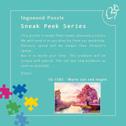 Ingooood-Jigsaw Puzzle 1000 Pieces-Sneak Peek Series-Warm sun red maple_IG-1585 Entertainment Toys for Adult Graduation or Birthday Gift Home Decor - Ingooood_US