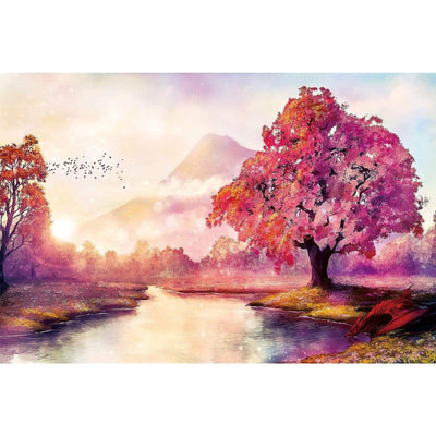 Ingooood-Jigsaw Puzzle 1000 Pieces-Sneak Peek Series-Warm sun red maple_IG-1585 Entertainment Toys for Adult Graduation or Birthday Gift Home Decor - Ingooood_US