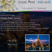 Ingooood-Jigsaw Puzzle 1000 Pieces-Sneak Peek Series- Wat Arun_IG-1176 Entertainment Toys for Adult Special Graduation or Birthday Gift Home Decor - Ingooood