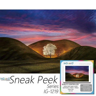 Ingooood-Jigsaw Puzzle 1000 Pieces-Sneak Peek Series-White tTree_IG-1219 Entertainment Toys for Adult Special Graduation or Birthday Gift Home Decor - Ingooood