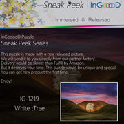 Ingooood-Jigsaw Puzzle 1000 Pieces-Sneak Peek Series-White tTree_IG-1219 Entertainment Toys for Adult Special Graduation or Birthday Gift Home Decor - Ingooood