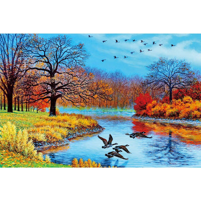 Ingooood-Jigsaw Puzzle 1000 Pieces-Sneak Peek Series-Wild Goose in The Pond_IG-0928 Entertainment Toys for Graduation or Birthday Gift Home Decor - Ingooood