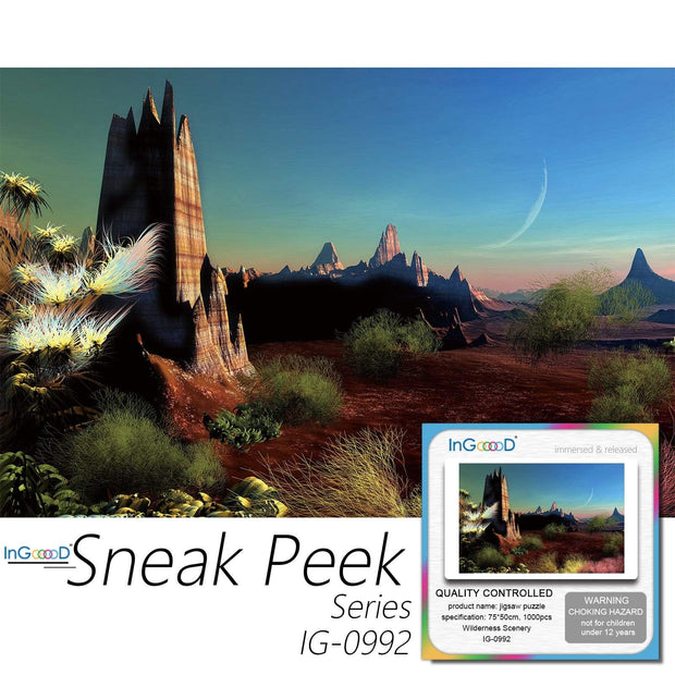 Ingooood-Jigsaw Puzzle 1000 Pieces-Sneak Peek Series-Wilderness Scenery_IG-0992 Entertainment Toys for Graduation or Birthday Gift Home Decor - Ingooood