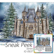 Ingooood-Jigsaw Puzzle 1000 Pieces-Sneak Peek Series-Winter Castle_IG-0637 Entertainment Toys for Adult Special Graduation or Birthday Gift Home Decor - Ingooood