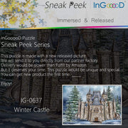 Ingooood-Jigsaw Puzzle 1000 Pieces-Sneak Peek Series-Winter Castle_IG-0637 Entertainment Toys for Adult Special Graduation or Birthday Gift Home Decor - Ingooood