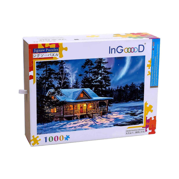 Ingooood-Jigsaw Puzzle 1000 Pieces-Sneak Peek Series-Winter snow scene_IG-1573 Entertainment Toys for Adult Graduation or Birthday Gift Home Decor - Ingooood_US