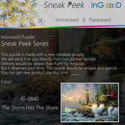 Ingooood- Jigsaw Puzzle 1000 Pieces- The Storm Hits The Shore_IG-0840 Entertainment Toys for Adult Special Graduation or Birthday Gift Home Decor - Ingooood