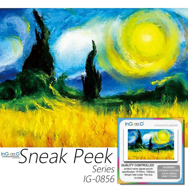 Ingooood- Jigsaw Puzzle 1000 Pieces- Wheat Field Under The Sun_IG-0856 Entertainment Toys for Adult Special Graduation or Birthday Gift Home Decor - Ingooood