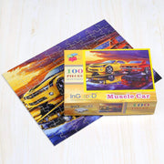 Ingooood Plastic Jigsaw Puzzle 100 Pieces for Kids- Muscle Car - Ingooood