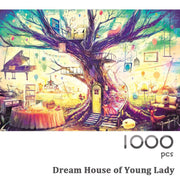 Ingooood wooden Jigsaw Puzzle 1000 Pieces for Adult - Dream House of Young Lady - Ingooood jigsaw puzzle 1000 piece