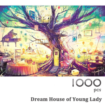 Ingooood wooden Jigsaw Puzzle 1000 Pieces for Adult - Dream House of Young Lady - Ingooood jigsaw puzzle 1000 piece
