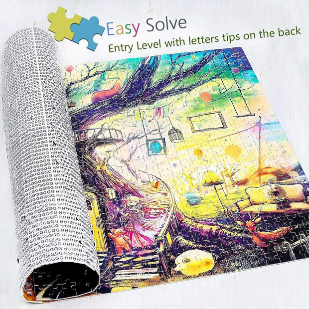 Ingooood Plastic Jigsaw Puzzle 1000 Pieces for Adult - Dream House of Young Lady - Ingooood