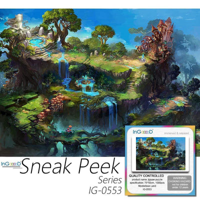 Ingooood Plastic Jigsaw Puzzle 1000 Pieces for Adult - Mysterious Land - Ingooood