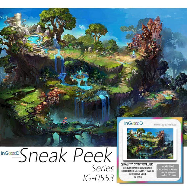 Ingooood Plastic Jigsaw Puzzle 1000 Pieces for Adult - Mysterious Land - Ingooood