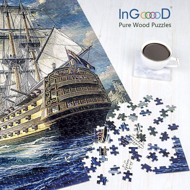 Ingooood Wooden Jigsaw Puzzle 1000 Pieces for Adult - Age of Discovery - Ingooood