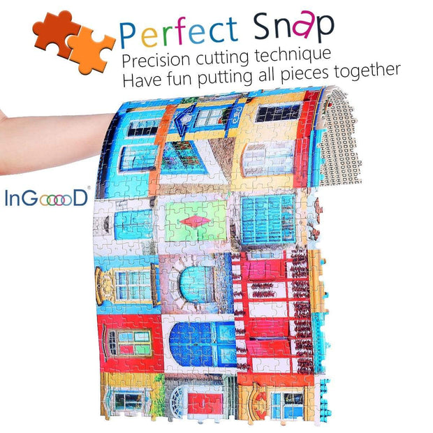 Ingooood Wooden Jigsaw Puzzle 1000 Pieces for Adult - Doors and windows of world - Ingooood