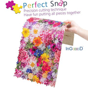 Ingooood Wooden Jigsaw Puzzle 1000 Pieces for Adult - Flower - Ingooood