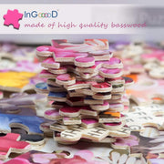 Ingooood Wooden Jigsaw Puzzle 1000 Pieces for Adult - Flower - Ingooood