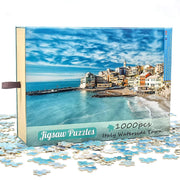 Ingooood Wooden Jigsaw Puzzle 1000 Pieces for Adult - Italy Waterside Town - Ingooood